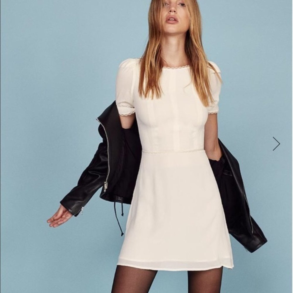 Reformation Kelly Dress - White Short Dress